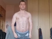 LongJohn0Hara changing into his gym wear 4/16