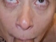 I give him sloppy head until he covers my face in cum (ONLYFANS @blondie_dread)