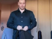 LongJohn0Hara changing from his gym gear into his dinner date green date suite 11/16