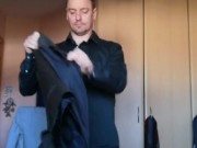 LongJohn0Hara changing from his gym gear into his dinner date green date suite 12/16