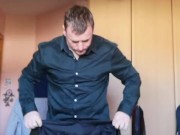 LongJohn0Hara changing from his gym gear into his dinner date green date suite 13/16