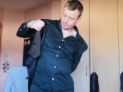 LongJohn0Hara changing from his gym gear into his dinner date green date suite 14/16