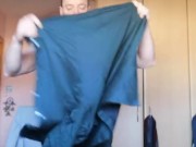 LongJohn0Hara changing from his gym gear into his dinner date green date suite 7/16