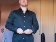 LongJohn0Hara changing from his gym gear into his dinner date green date suite 9/16