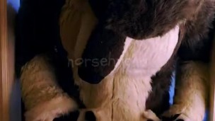 wolf fursuit sheath paw off and cum 💦