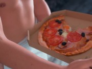 Naughty delivery girl ate the client's pizza and was fucked for it 1/16