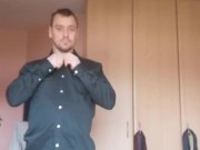 LongJohn0Hara changing from his Green dinner date suit into his street wear clothing 4/16