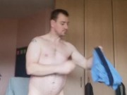 LongJohn0Hara changing from his Green dinner date suit into his street wear clothing 9/16