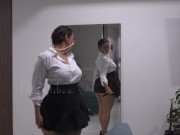Horny secretary fuck a BIG dildo after work 1/16