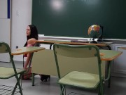 Hottest pervert teacher cums in mouth of busty schoolgirl after fuck her virgin pussy with huge cock 12/16