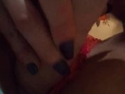 Sexy milf stuffing hungry wet pussy hole with big dildo 9/16