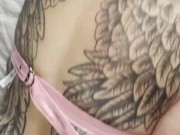 Michaela McKenzie rides Johnholmesjunior's massive huge hard white cock at privite hotel party 12/16