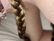 Michaela McKenzie rides Johnholmesjunior's massive huge hard white cock at privite hotel party 16/16