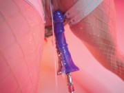 She takes this big dildo like a good girl. Creampie loads with a fake cum 7/16