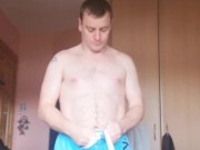 LongJohn0Hara changing from his street wear into his beach get up for a day on the beach with friend 13/16