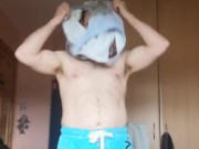 LongJohn0Hara changing from his street wear into his beach get up for a day on the beach with friend 14/16