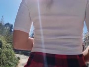 Call my friend play with me and control pussy outdoors Squirt a lot 5/16