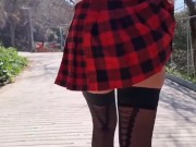 Call my friend play with me and control pussy outdoors Squirt a lot 6/16