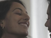 Brunette Best Friends Kali Sudhra And Katana Explore Each Other With A Strap On 5/16