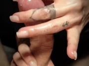 Handjob..aot of precum and Happy ending 💋 7/16