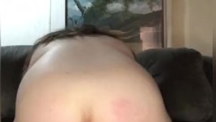 Thick white girl with huge tits & big white ass rides hard cock for a fat dripping creampie