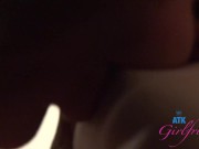 Amateur model Renee Rose gets her pretty pussy licked then gives a footjob 2/16