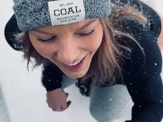 Winter Trip! 4 Blowjobs, Public and Lots of Fun… and CUM! 1/16