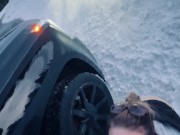 Winter Trip! 4 Blowjobs, Public and Lots of Fun… and CUM! 14/16