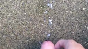 Hung British Lad Shoots His Massive Load Outdoors