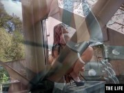 Watch her fuck herself with the handle of her riding crop 15/16