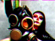 Halloween is coming! Creepy video of a gas mask fetish in the shower. 1/16
