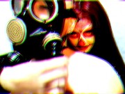 Halloween is coming! Creepy video of a gas mask fetish in the shower. 10/16