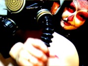 Halloween is coming! Creepy video of a gas mask fetish in the shower. 12/16