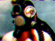 Halloween is coming! Creepy video of a gas mask fetish in the shower. 13/16