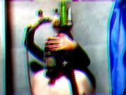 Halloween is coming! Creepy video of a gas mask fetish in the shower. 16/16