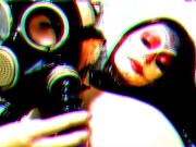 Halloween is coming! Creepy video of a gas mask fetish in the shower. 2/16