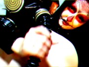 Halloween is coming! Creepy video of a gas mask fetish in the shower. 4/16