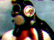 Halloween is coming! Creepy video of a gas mask fetish in the shower. 5/16