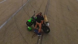 FPV Drone Pilot Record and Fuck a Onlyfans Pornstar on a motorbike