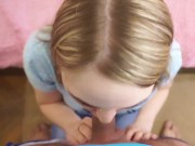 Трахаю грудастую сводную сестру и кончаю ей в сладкий ротик 1/16