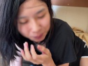 フェリー内でこっそりフェラした肉便器JD、口内射精された精子を条件反射でごっくん 16/16