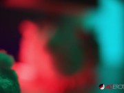 Inked hottie masturbates while wearing her Halloween mask 1/16