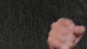 Big white cock jerking off on couch