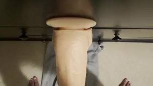 Cum Lube Giant Anal Dildo. My Butthole Can’t Take the Whole Dildo!
