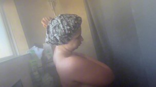 Taking a shower