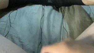 Masturbation I can't come with silk stockings small cock