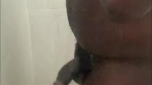 Showering before heading out to fuck some ass