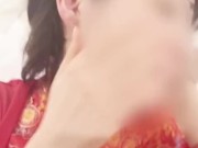 中国伝統の初夜の赤スケ下着を着せてハメ撮り（真上アングル） 5/16