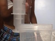 Drawing Up Lube With My HUGE Syringe! 10/16
