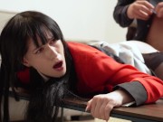 Self-confident Yumeko Jabami was defeated and fucked right on the table! Crazy Excitement, anime, he 5/16